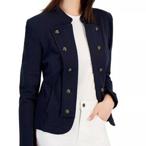TOMMY HILFIGER Women's Military Band Jacket Black, Size XL NEW/TAGS